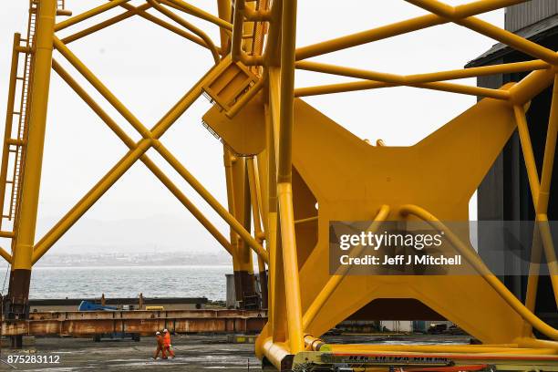 General view of the Burntisland yard of engineering company BiFab, where staff are continuing a work-in despite the firm being on the brink of...