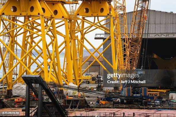 General view of the Burntisland yard of engineering company BiFab, where staff are continuing a work-in despite the firm being on the brink of...