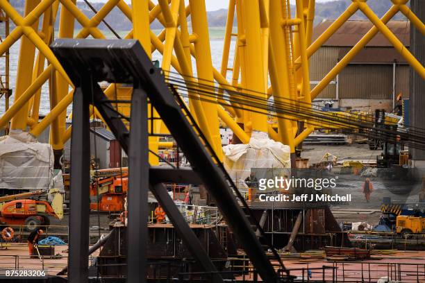 General view of the Burntisland yard of engineering company BiFab, where staff are continuing a work-in despite the firm being on the brink of...