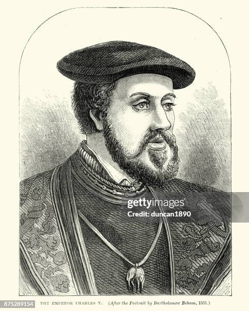 charles v, holy roman emperor - holy roman emperor stock illustrations