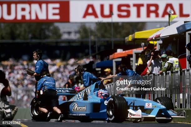 Jenson Button, Benetton-Renault B201, Grand Prix of Australia, Albert Park, Melbourne Grand Prix Circuit, 04 March 2001.