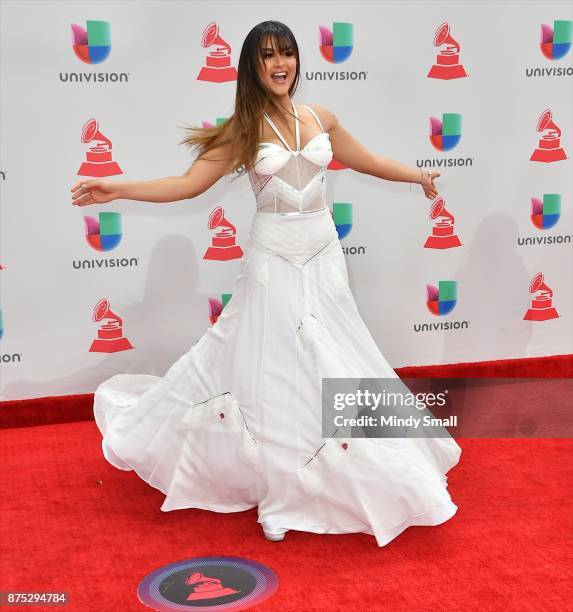 Clarissa Molina attends the 18th Annual Latin Grammy Awards at MGM Grand Garden Arena on November 16, 2017 in Las Vegas, Nevada.