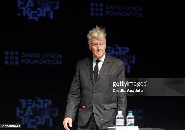 Film director David Lynch arrives at a press conference in Kiev, Ukraine, on November 17, 2017. Holder of the Golden Palm Branch,"The Golden Lion"...