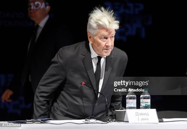 Film director David Lynch arrives at a press conference in Kiev, Ukraine, on November 17, 2017. Holder of the Golden Palm Branch,"The Golden Lion"...