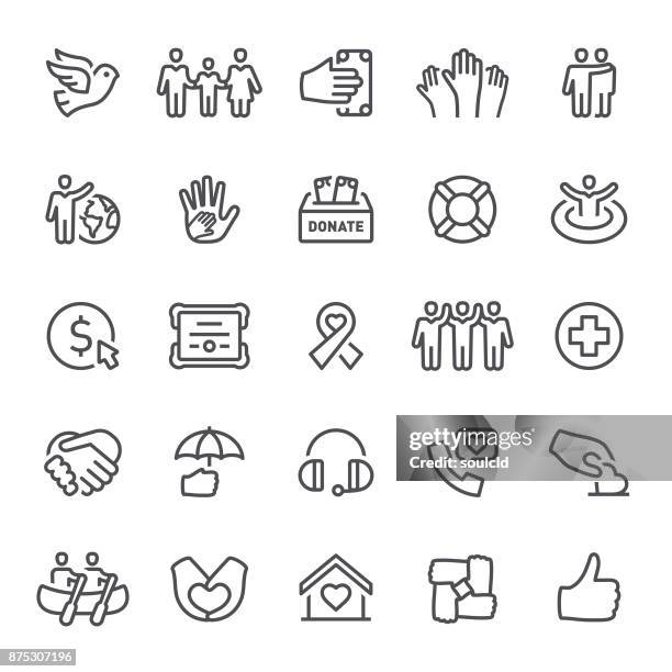stockillustraties, clipart, cartoons en iconen met de pictogrammen van de liefdadigheid - tortelduif