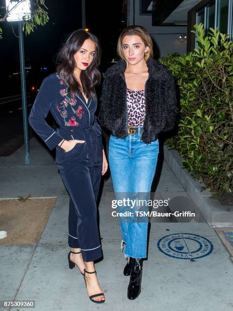 Claudia Sulewski and Lauren Elizabeth are seen on November 16, 2017 in Los Angeles, California.