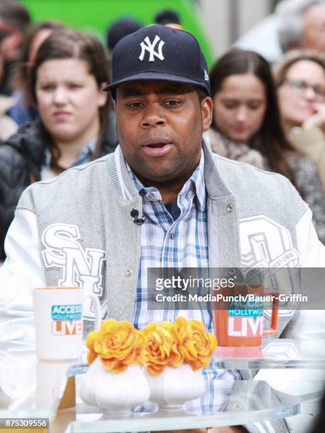Kenan Thompson is seen at 'Access Hollywood' promoting the 15th Season of Saturday Night Live on November 16, 2017 in New York City.