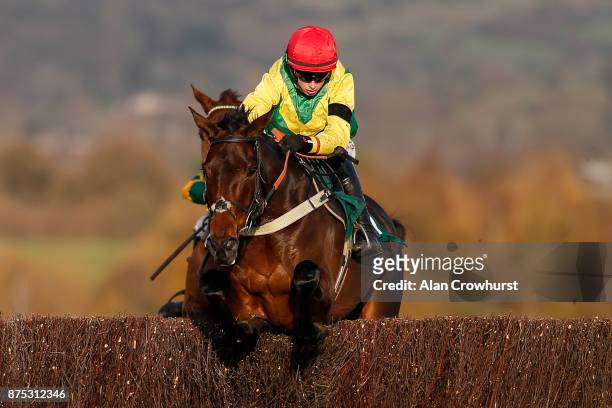Bryan Cooper riding Finian's Oscar on their way to winning The Steel Plate And Sections Novices' Steeple Chase at Cheltenham racecourse on November...