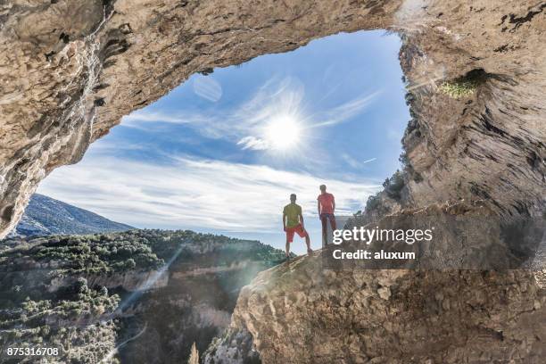 hikers in the mountains - aragon stock pictures, royalty-free photos & images