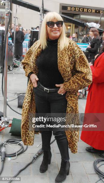 Suzanne Somers is seen at 'Access Hollywood' on November 16, 2017 in New York City.