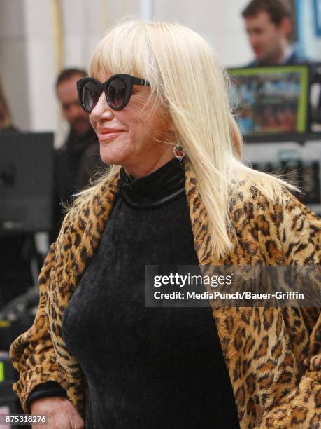 Suzanne Somers is seen at 'Access Hollywood' on November 16, 2017 in New York City.