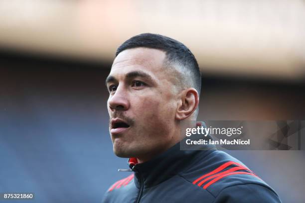 Sonny Bill Williams of New Zealand is seen during the Captains Run at Murrayfield Stadium on November 17, 2017 in Edinburgh, Scotland.