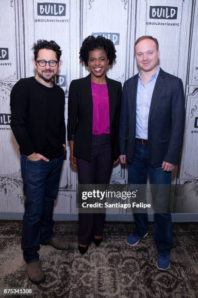 Abrams, Ashley Bryant and Alex Mandell attend Build Presents to discuss "The Play That Goes Wrong" at Build Studio on November 17, 2017 in New York...