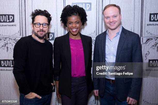 Abrams, Ashley Bryant and Alex Mandell attend Build Presents to discuss "The Play That Goes Wrong" at Build Studio on November 17, 2017 in New York...