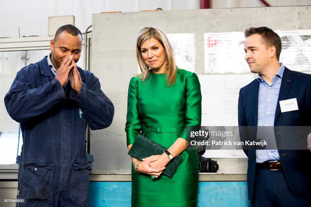 Queen Maxima visits family business Ocatube in Delft