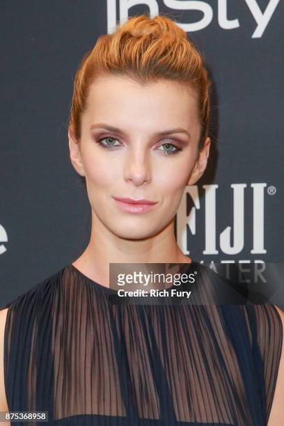 Betty Gilpin attends the Hollywood Foreign Press Association and InStyle celebrate the 75th Anniversary of The Golden Globe Awards at Catch LA on...