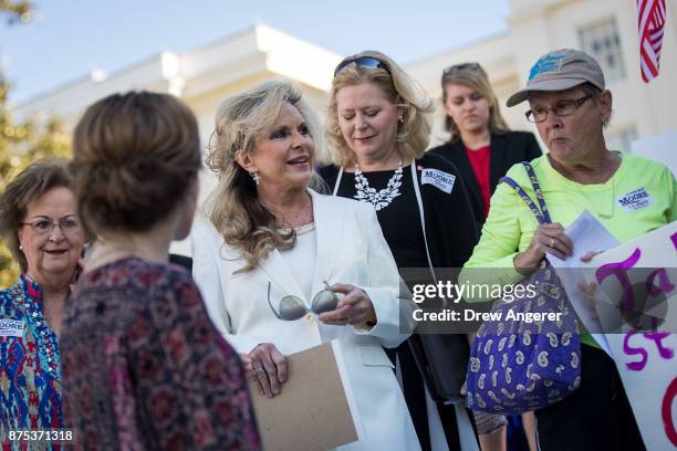 Kayla Moore , wife of Roy Moore, arrives for a 'Women For Moore' rally in support of Republican candidate for U.S. Senate Judge Roy Moore, in front...