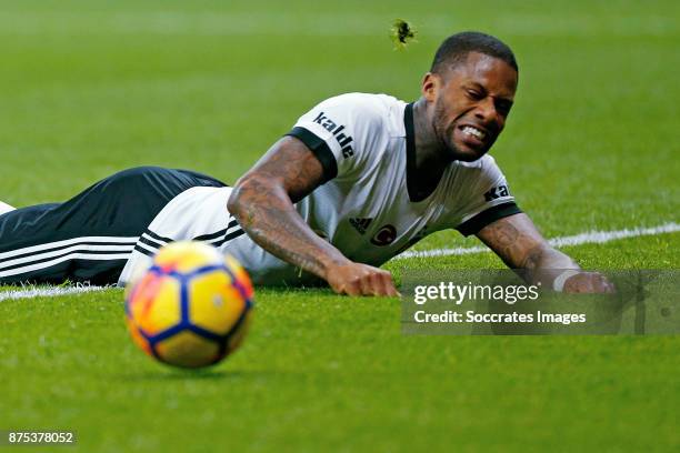 Jeremain Lens of Besiktas during the Turkish Super lig match between Besiktas v Akhisar Belediyespor at the Vodafone Park on November 17, 2017 in...