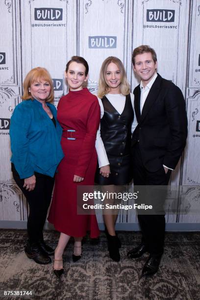 Lesley Nicol, Sophie McShera, Joanne Froggatt and Allen Leech attend Build Presents to discuss "Downton Abbey: The Exhibition" at Build Studio on...