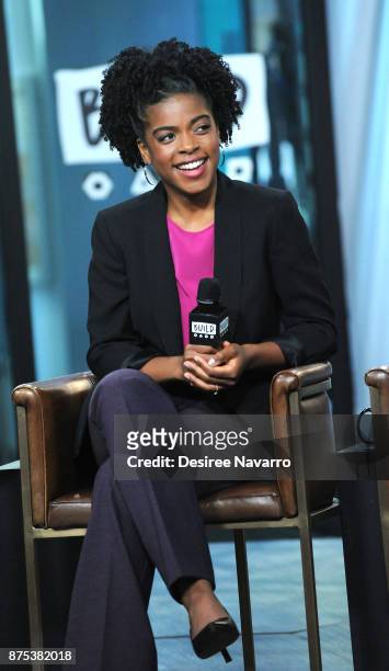 Actress Ashley Bryant visits Build Series to discuss'The Play That Goes Wrong' at Build Studio on November 17, 2017 in New York City.