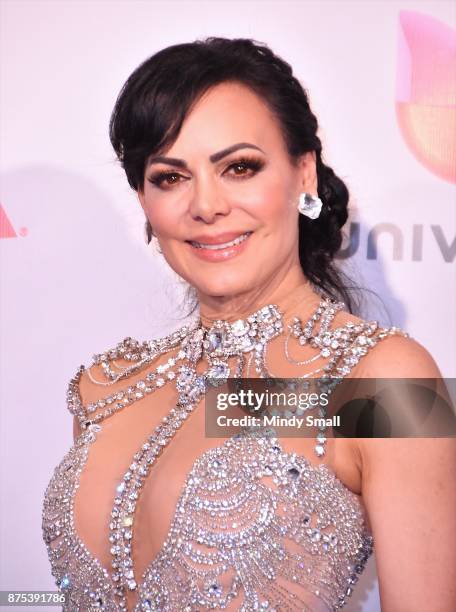 Maribel Guardia poses in the press room during The 18th Annual Latin Grammy Awards at MGM Grand Garden Arena on November 16, 2017 in Las Vegas,...