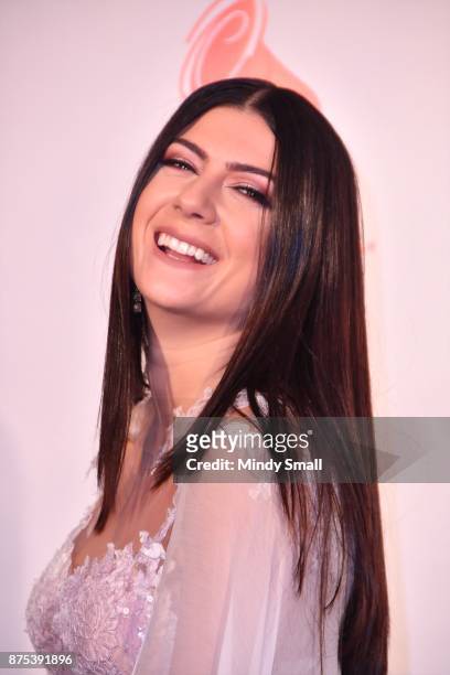 Camila Luna poses in the press room during The 18th Annual Latin Grammy Awards at MGM Grand Garden Arena on November 16, 2017 in Las Vegas, Nevada.