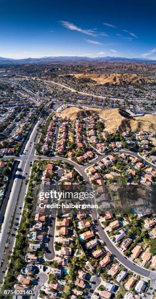 suburban streets - vertical panorama - santa clarita stock pictures, royalty-free photos & images