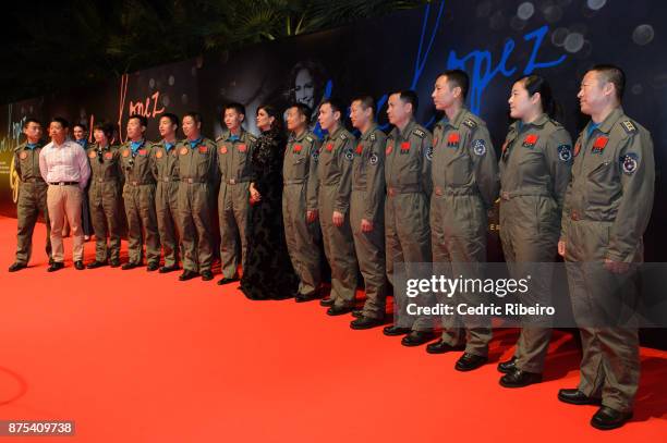 Guests attend the Dubai International Airshow Gala Dinner at Atlantis The Palm on November 15, 2017 in Dubai, United Arab Emirates.