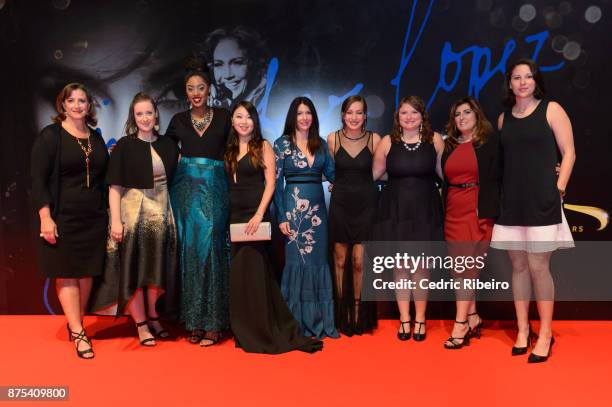 Guests attend the Dubai International Airshow Gala Dinner at Atlantis The Palm on November 15, 2017 in Dubai, United Arab Emirates.