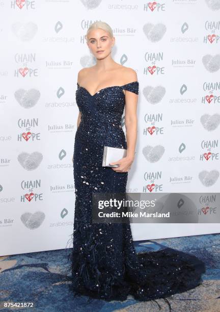 Ashley James attends the Chain Of Hope Gala Ball held at Grosvenor House, on November 17, 2017 in London, England.