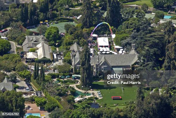 The Playboy mansion October 20, 2004 in Holmby Hills, Los Angeles, California