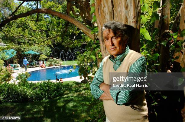 Robert Evans Actor, director, producer and author at home in Beverly Hills. .The veteran Hollywood celebrity lives in a private gated home once owned...