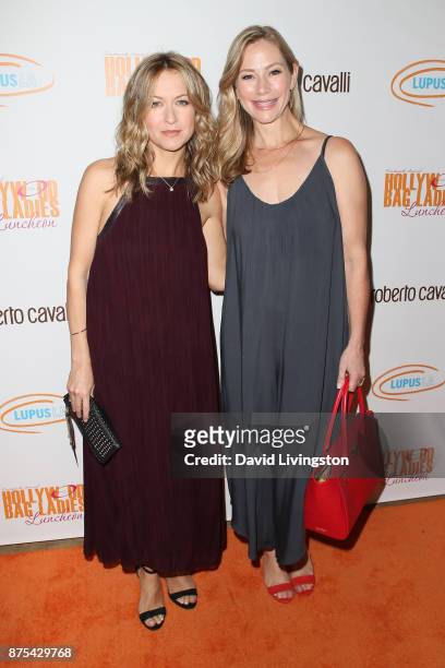 Ali Hillis and Meredith Monroe arrives at the Lupus LA 15th Annual Hollywood Bag Ladies Luncheon at The Beverly Hilton Hotel on November 17, 2017 in...