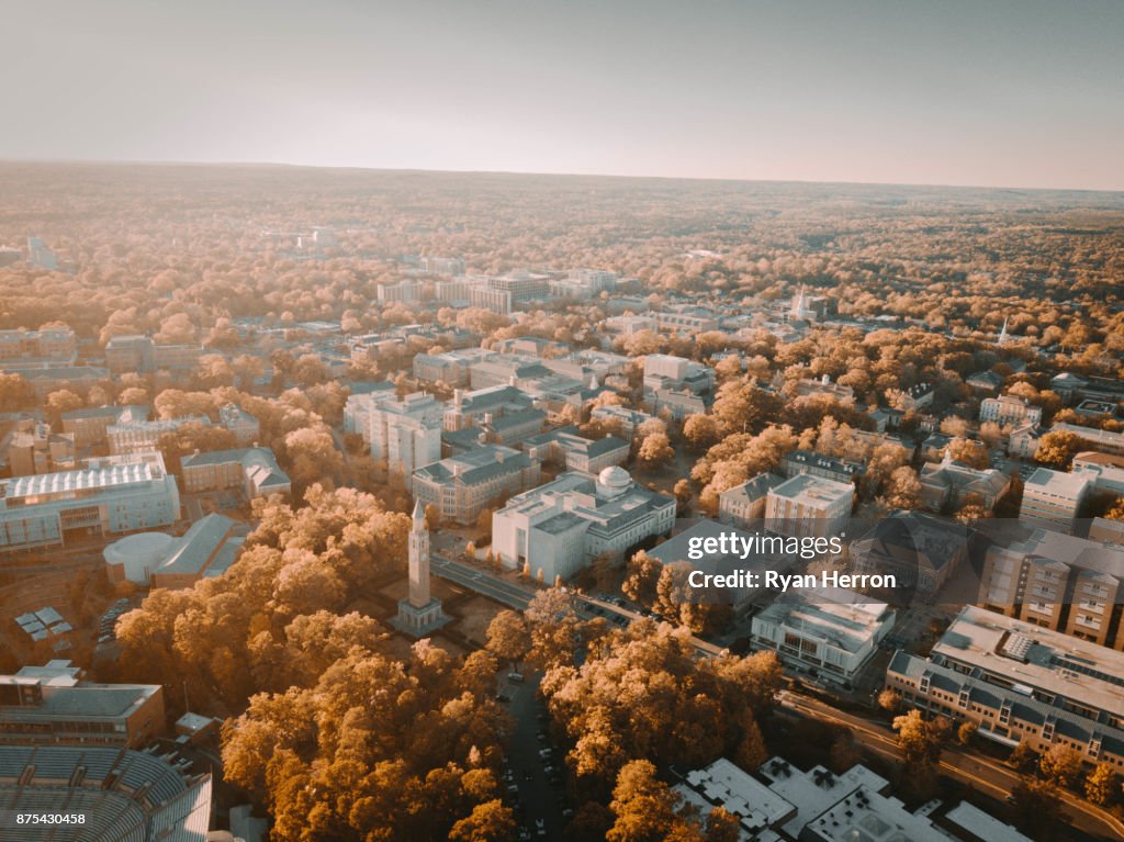 Luftaufnahme des UNC-Campus