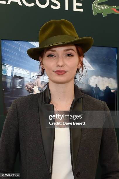 Eleanor Tomlinson attends Lacoste VIP Lounge during ATP World Tour Quarter Finals on November 17, 2017 in London, United Kingdom.