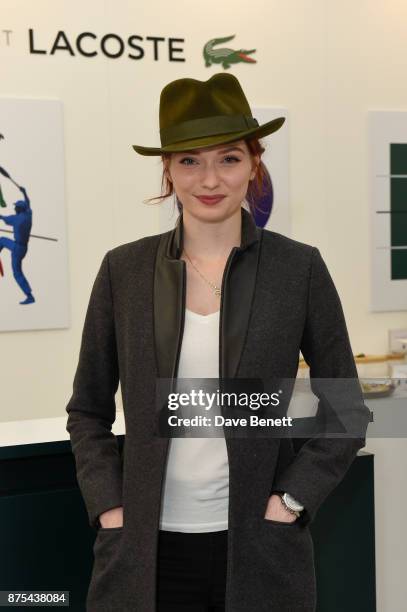 Eleanor Tomlinson attends Lacoste VIP Lounge during ATP World Tour Quarter Finals on November 17, 2017 in London, United Kingdom.