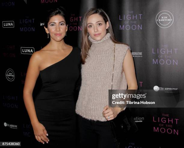 Stephanie Beatriz and Emmy Rossum attend 'The Light Of The Moon' Los Angeles premiere at Laemmle Monica Film Center on November 16, 2017 in Santa...