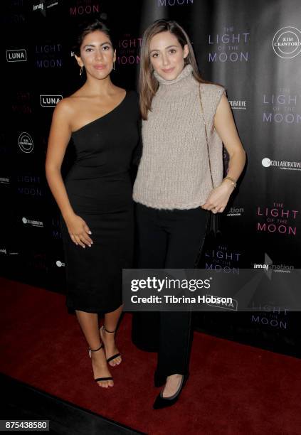 Stephanie Beatriz and Emmy Rossum attend 'The Light Of The Moon' Los Angeles premiere at Laemmle Monica Film Center on November 16, 2017 in Santa...