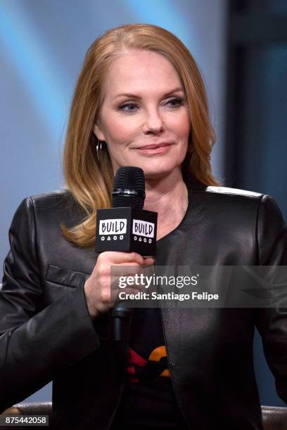 Marg Helgenberger attends Build Presents to discuss "The Value Of A Dollar" Campaign at Build Studio on November 17, 2017 in New York City.