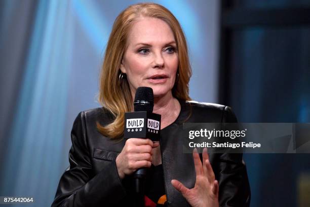 Marg Helgenberger attends Build Presents to discuss "The Value Of A Dollar" Campaign at Build Studio on November 17, 2017 in New York City.