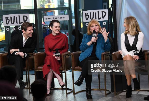 Actors Allen Leech, Sophie McShera, Lesley Nicol and Joanne Froggatt visit Build to discuss "Downton Abbey: The Exhibition" at Build Studio on...