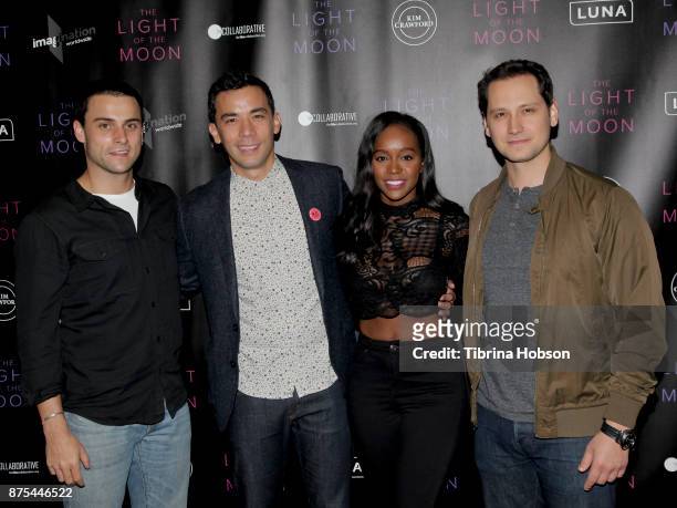 Jack Falahee, Conrad Ricamora, Aja Naomi King and Matt McGorry attend 'The Light Of The Moon' Los Angeles premiere at Laemmle Monica Film Center on...