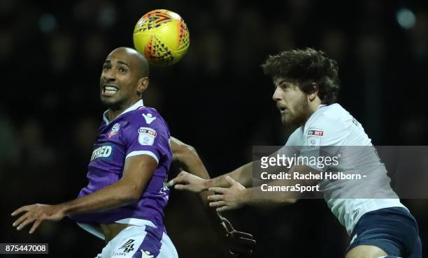 Bolton Wanderers Karl Henry and Preston North End's Ben Pearson during the Sky Bet Championship match between Preston North End and Bolton Wanderers...