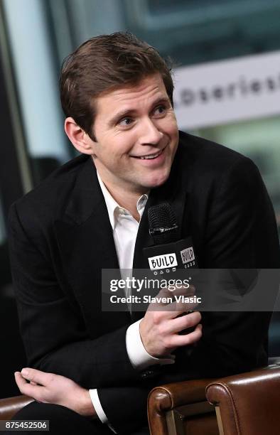 Actor Allen Leech visits Build to discuss "Downton Abbey: The Exhibition" at Build Studio on November 17, 2017 in New York City.