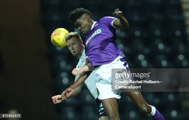 Bolton Wanderers' Sammy Ameobi and Preston North End's Kevin O'Connor during the Sky Bet Championship match between Preston North End and Bolton...