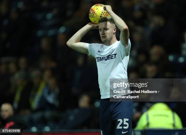 Preston North End's Kevin O'Connor during the Sky Bet Championship match between Preston North End and Bolton Wanderers at Deepdale on November 17,...