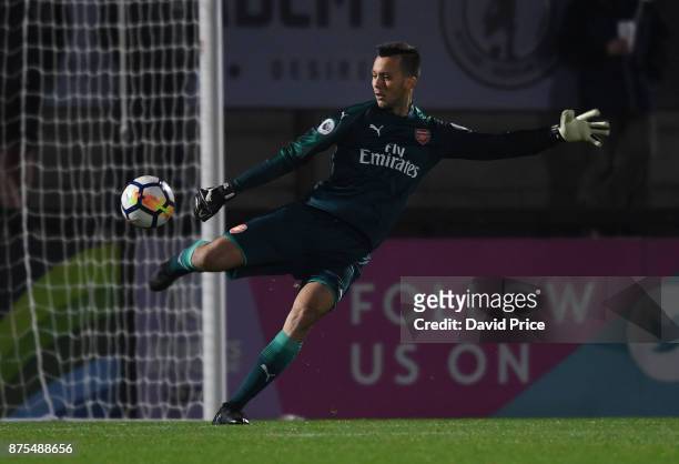 Dejan Iliev of Arsenal during the match between Arsenal U23 and Porto at Meadow Park on November 17, 2017 in Borehamwood, England.
