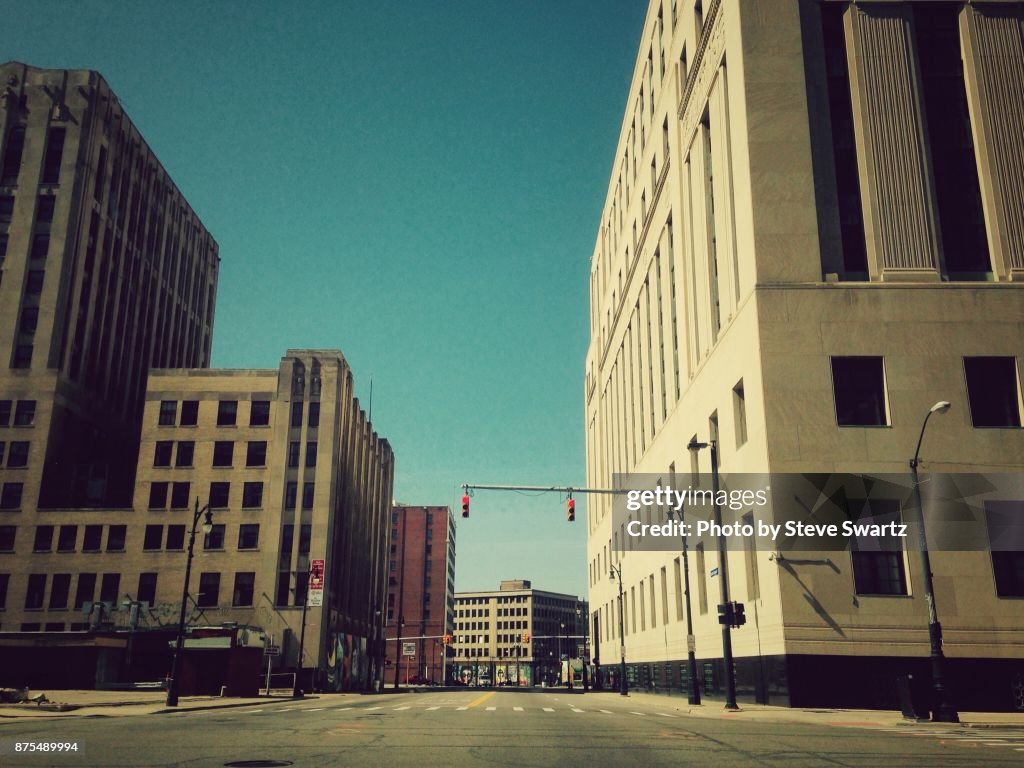 Quiet Downtown Detroit