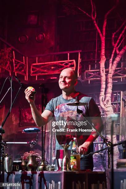 Mike Thorne of the Canadian band Saga performs live on stage during a concert at the Admiralspalast on November 17, 2017 in Berlin, Germany.