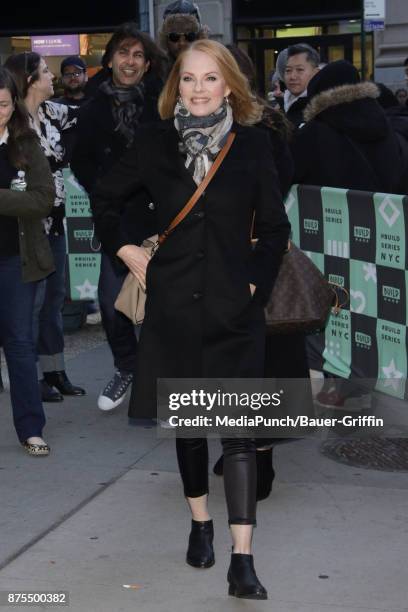 Marg Helgenberger is seen on November 17, 2017 in New York City.